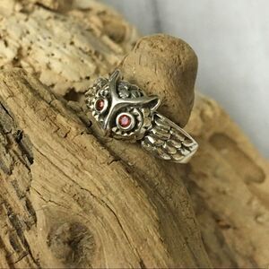 Sterling and CZ Owl Toe Ring Midi Ring